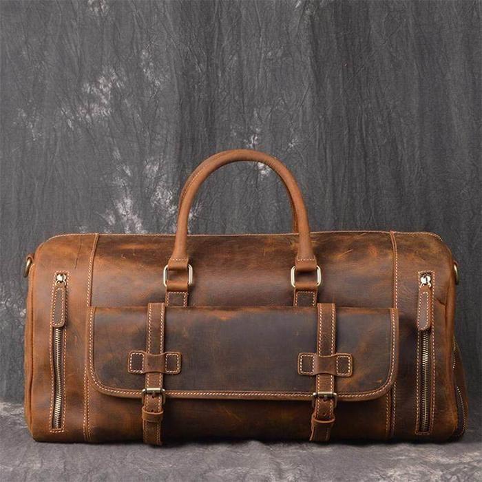 Soyego Leather Duffel Bag for Men