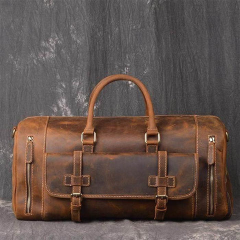 Soyego Leather Duffel Bag for Men