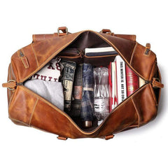 Soyego Leather Duffel Bag for Men