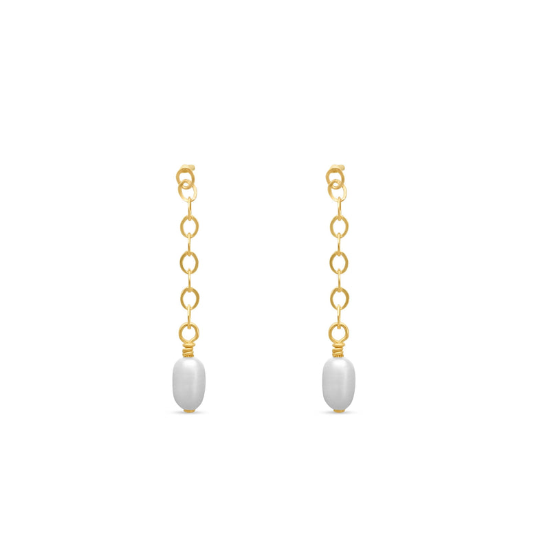 ABLE Lila Short Pearl Drop Earrings
