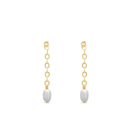 ABLE Lila Short Pearl Drop Earrings