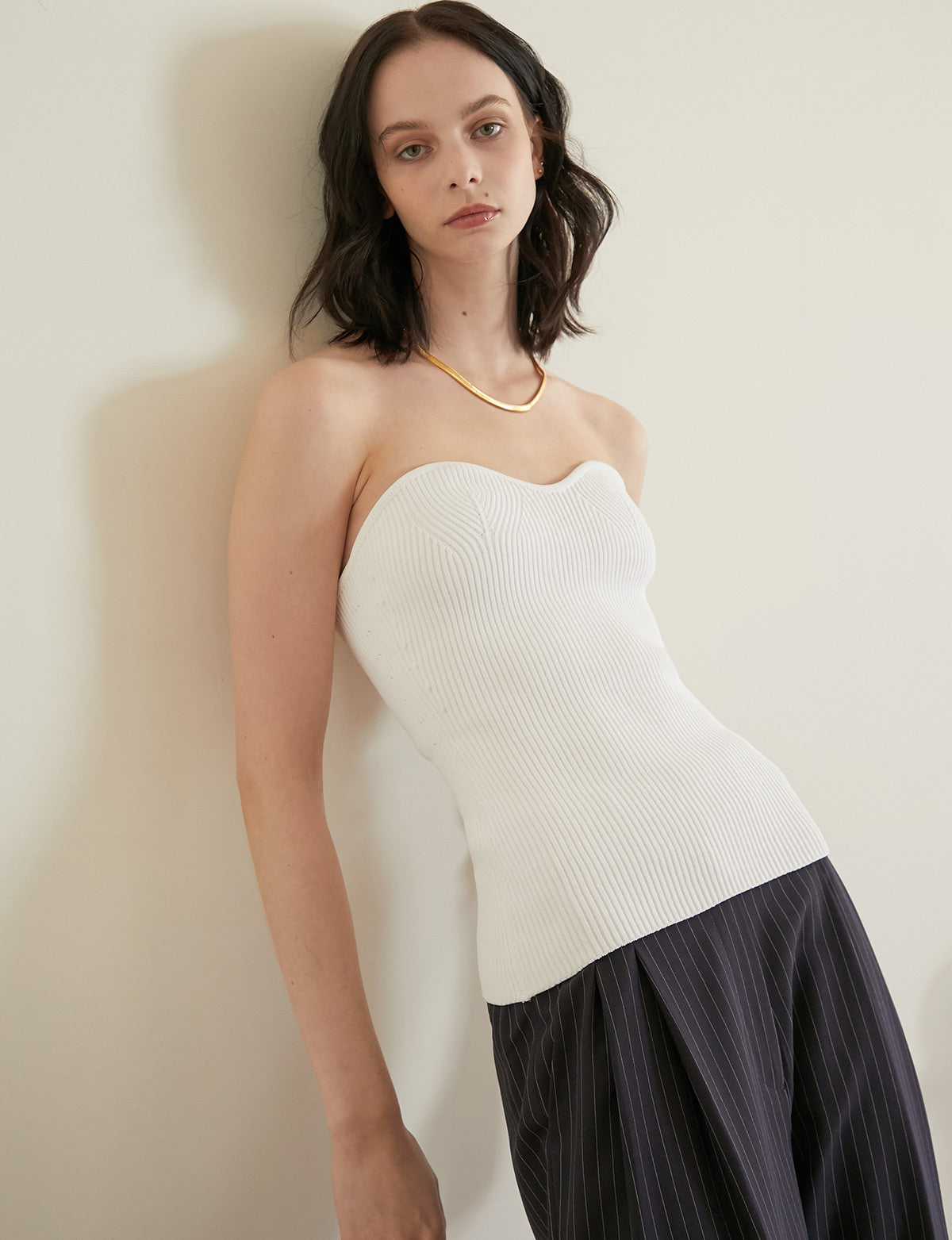 Cass Bustier Knit Top-BESTSELLER Secondary image