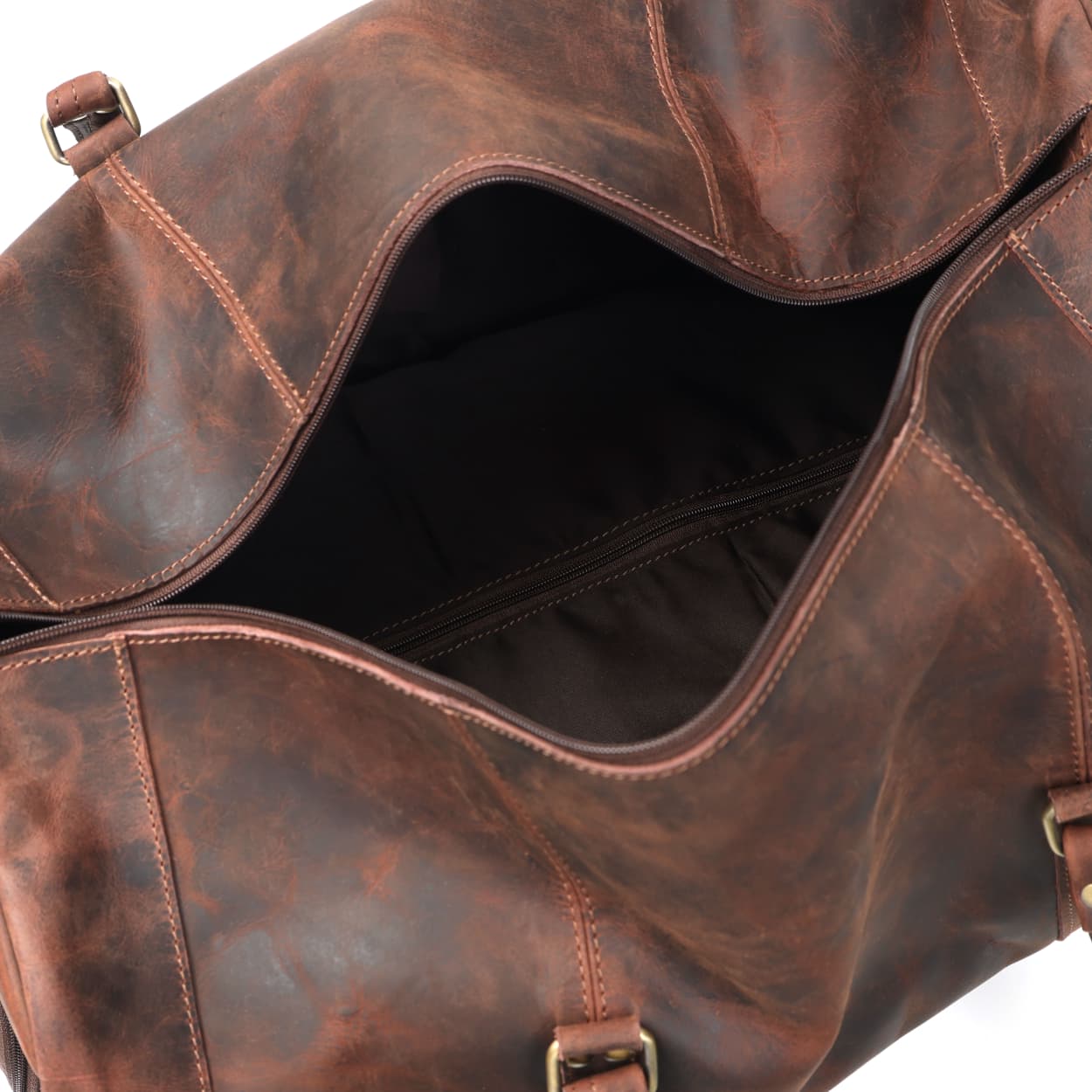 Soyego Leather Duffel Bag With Wheels