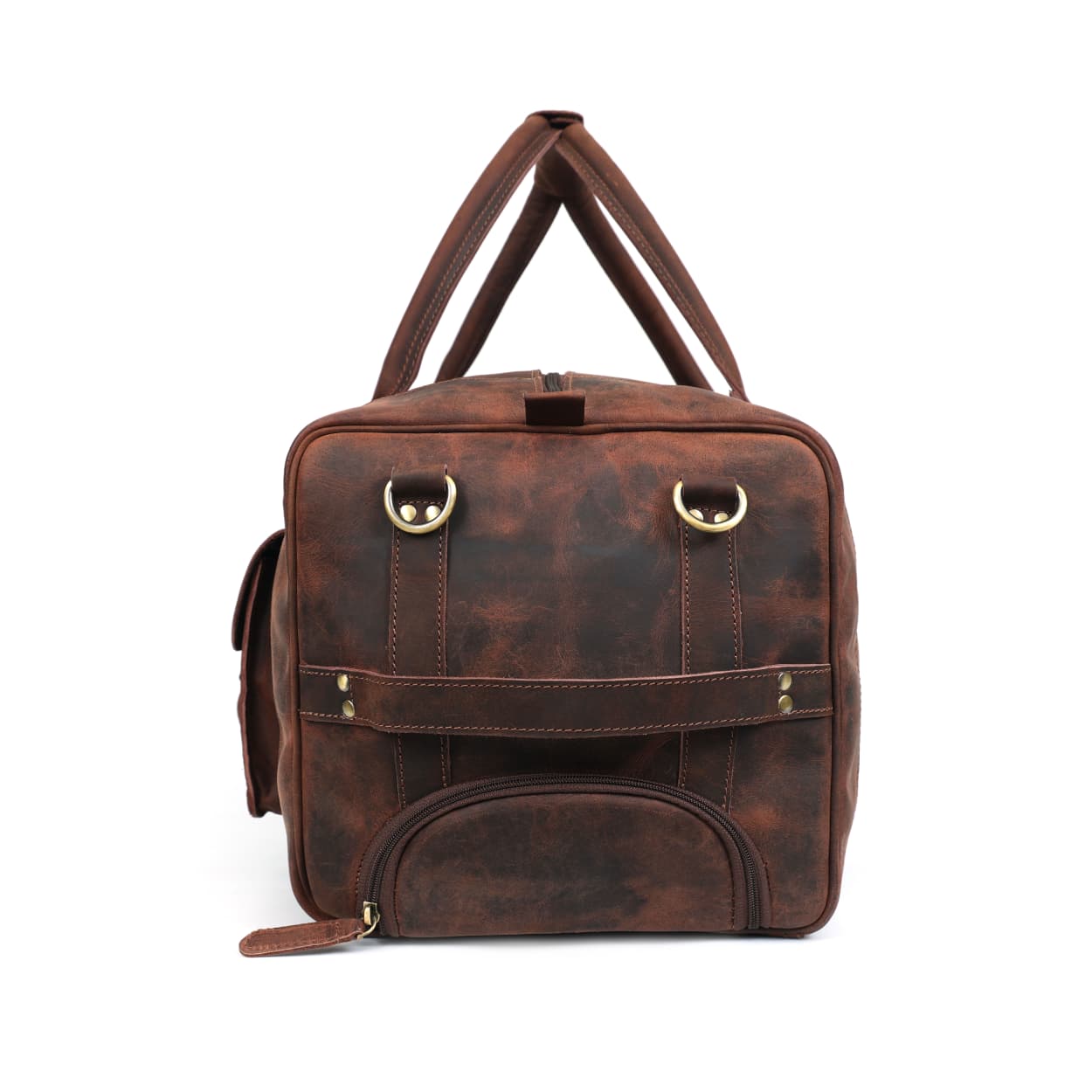 Soyego Leather Duffel Bag With Wheels