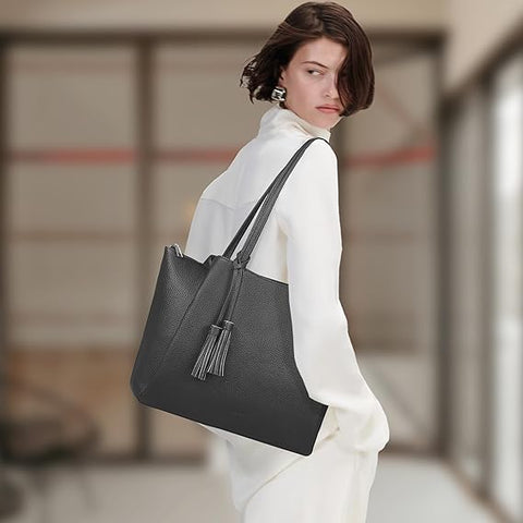 Syego Genuine Leather Tote Bag