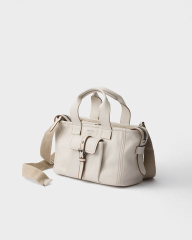 Prada Route medium leather tote bag