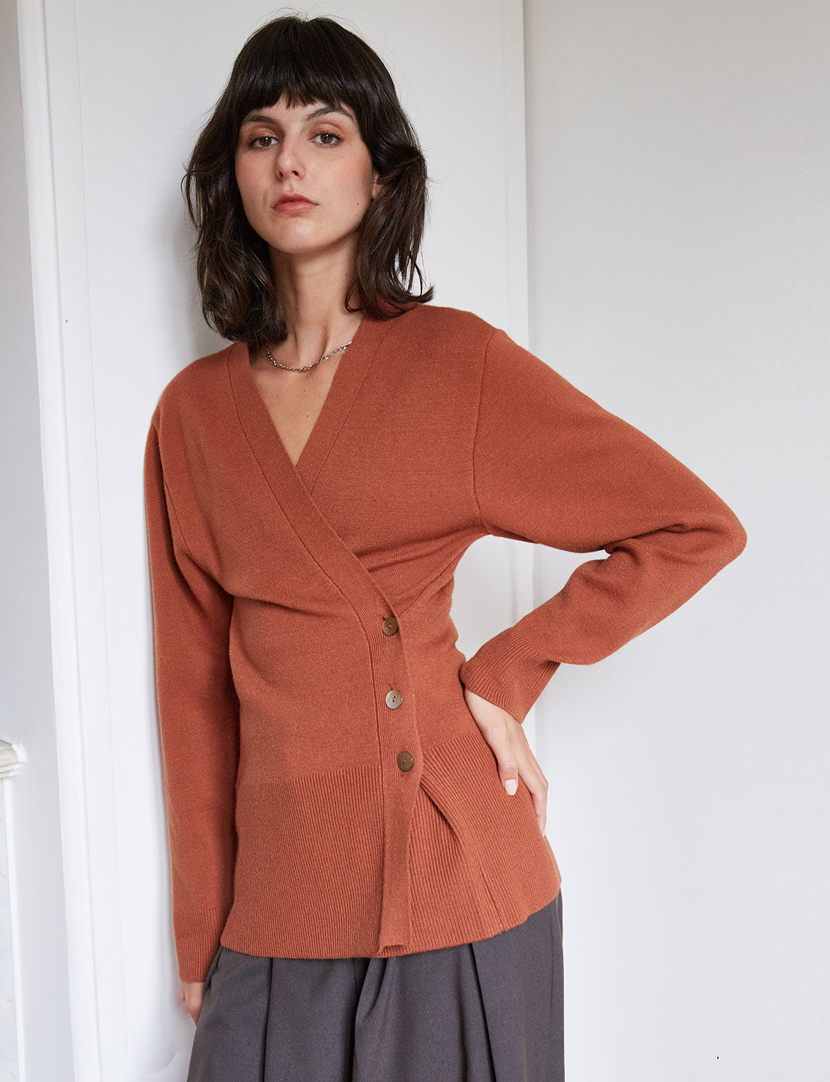 Lou Asymmetric Knit Top Secondary image