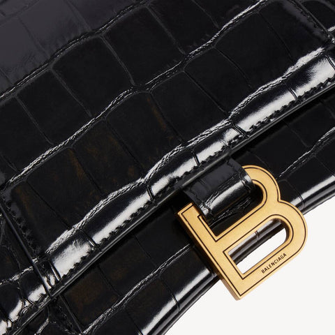 Women's Hourglass Handbag Small in Black