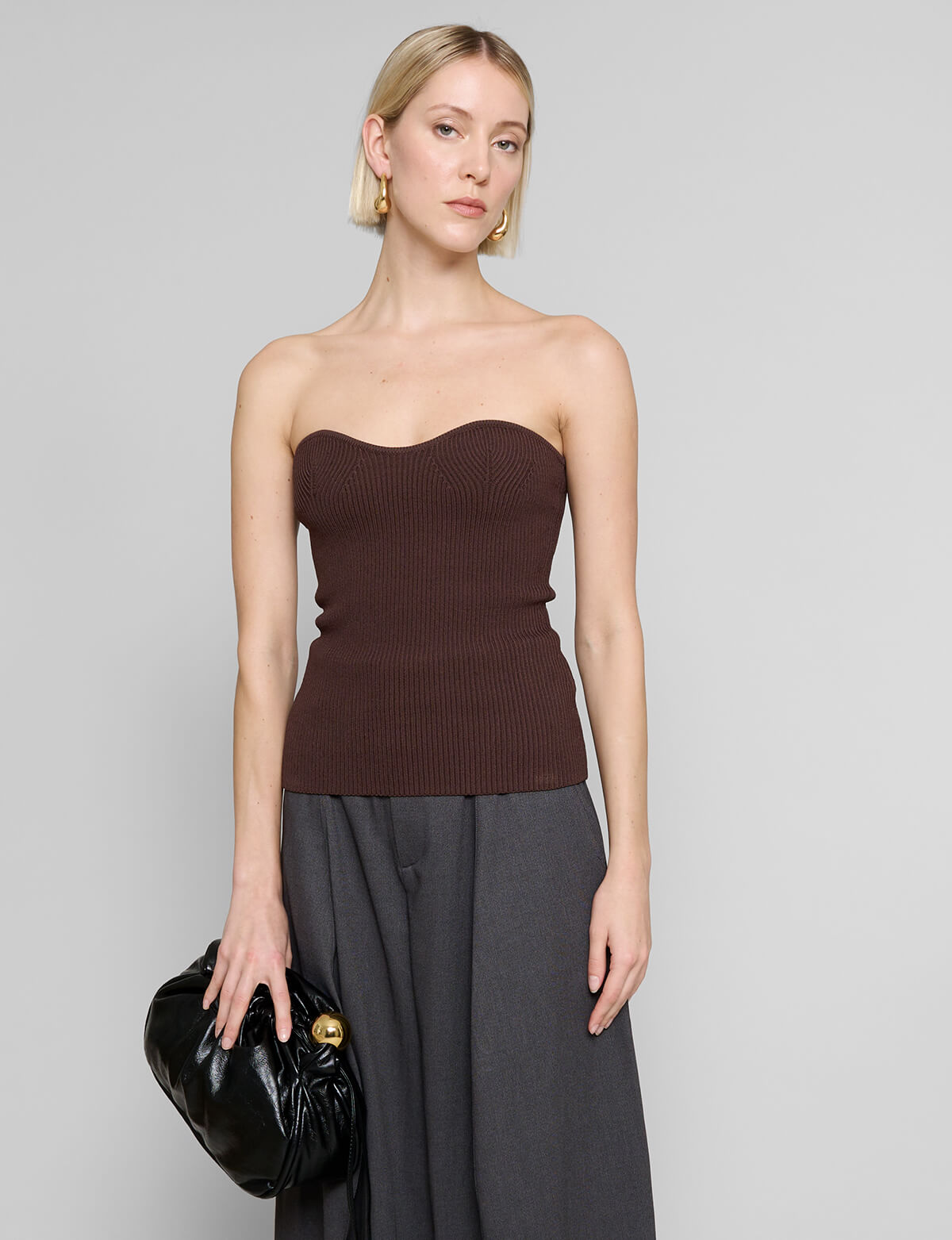 Cass Sweetheart Knit In Chocolate-BESTSELLER Main image