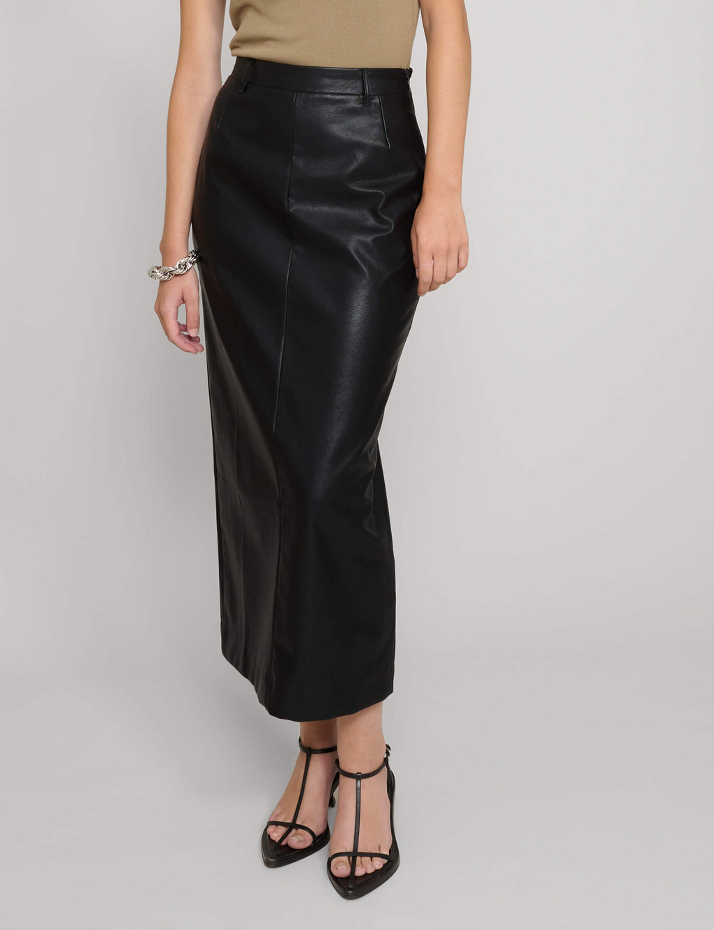 Yve Maxi Leather Skirt-BESTSELLER