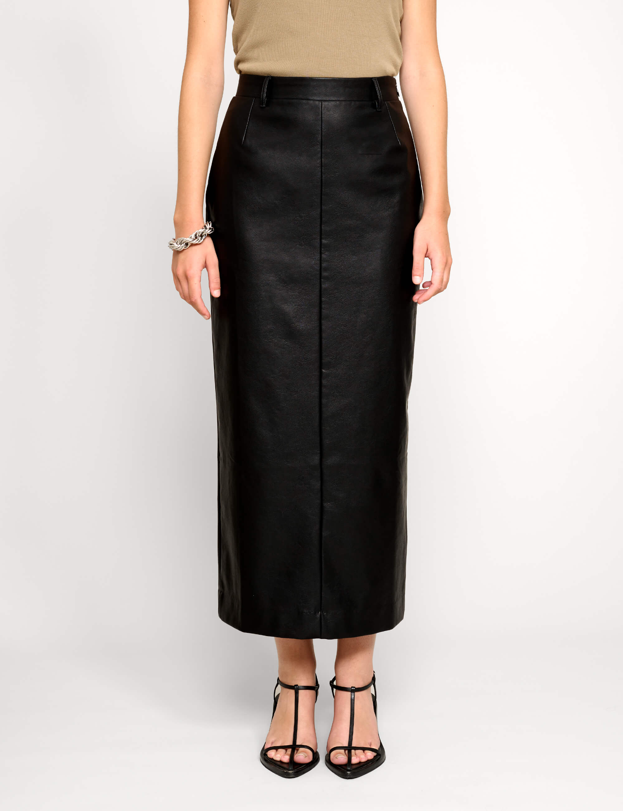 Yve Maxi Leather Skirt-BESTSELLER Secondary image