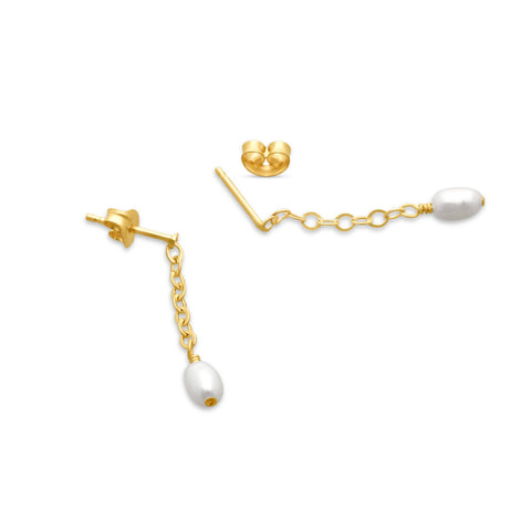 ABLE Lila Short Pearl Drop Earrings