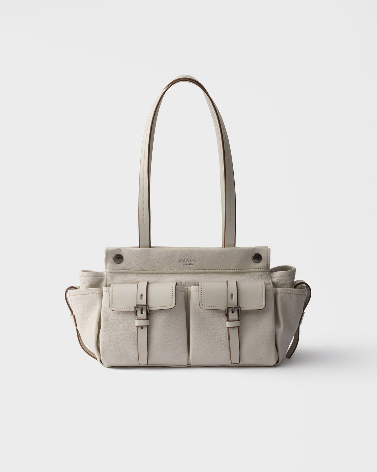 Prada Route medium leather tote bag