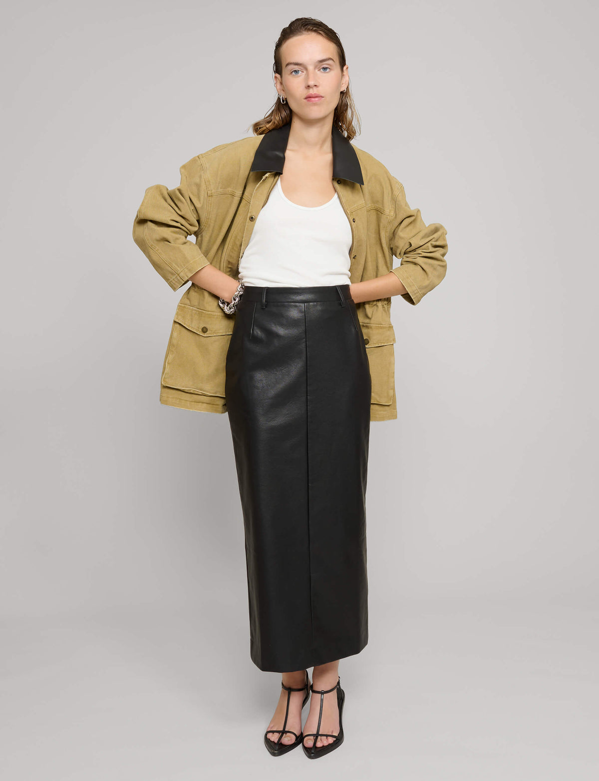 Yve Maxi Leather Skirt-BESTSELLER