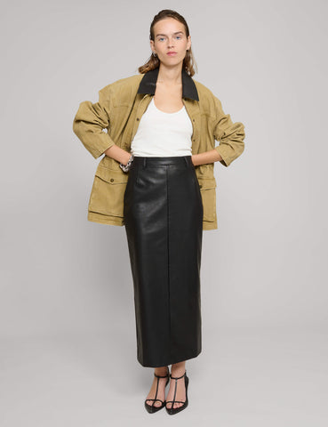 Yve Maxi Leather Skirt-BESTSELLER