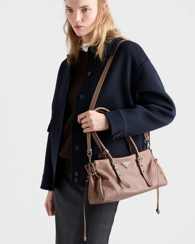 Prada Bonnie medium antiqued leather tote bag
