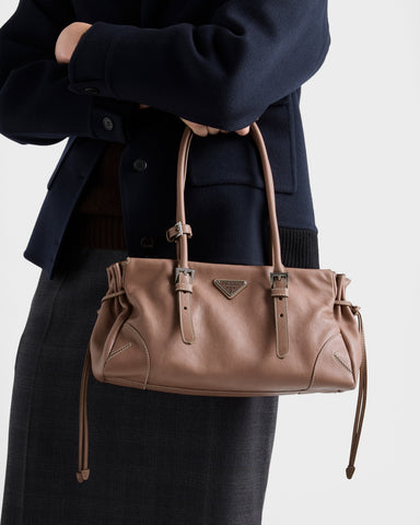 Prada Bonnie medium antiqued leather tote bag