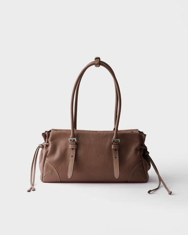 Prada Bonnie medium antiqued leather tote bag
