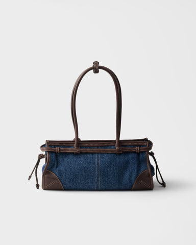 Prada Bonnie medium denim and leather handbag