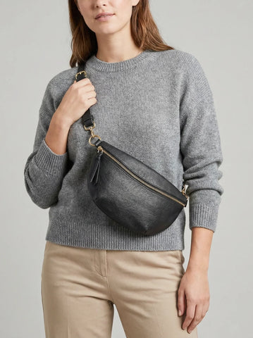 ABLE Berkeley Bag: Pebbled Black