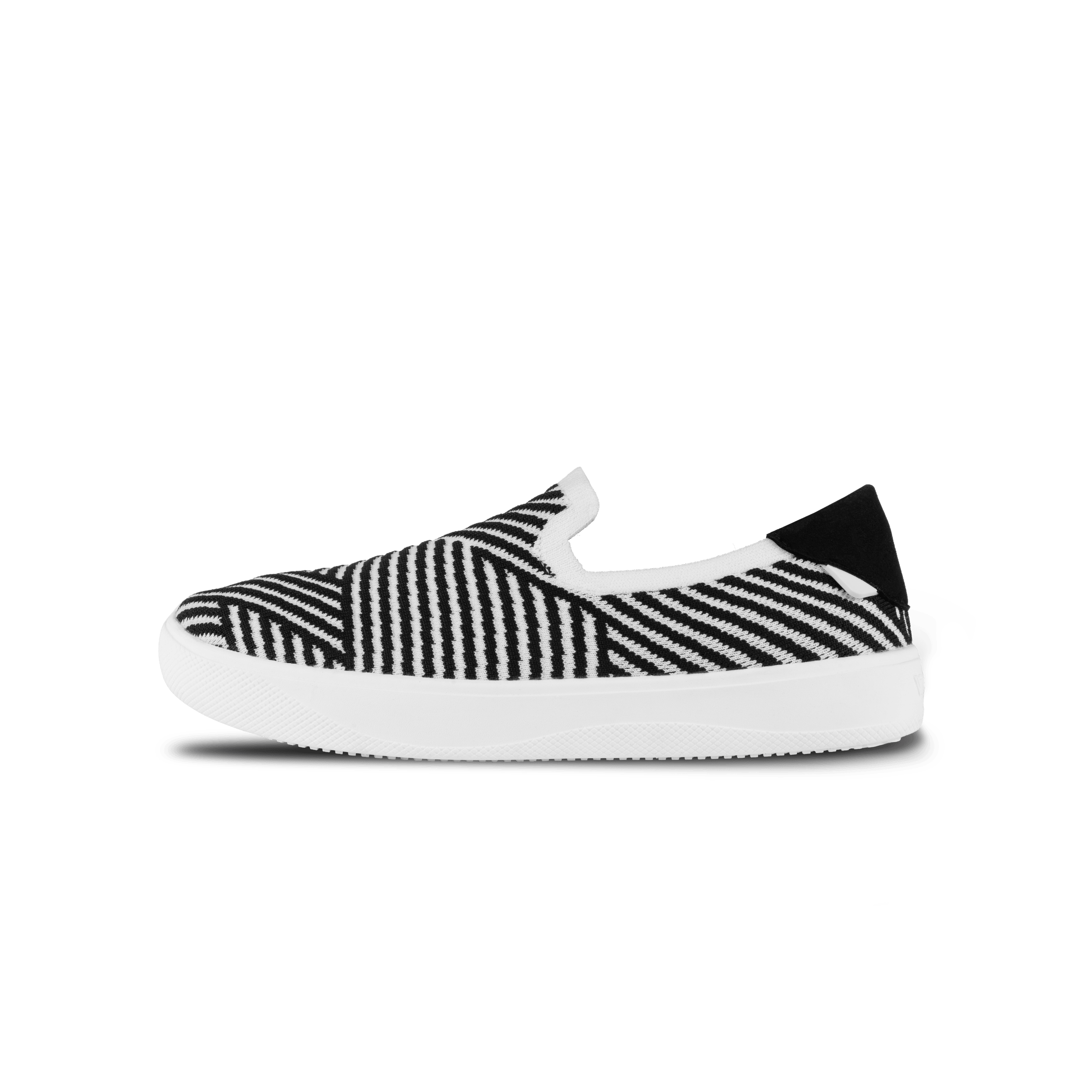 Women's Boardwalk Slip-On - White/Black Zigzag