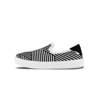Women's Boardwalk Slip-On - White/Black Zigzag