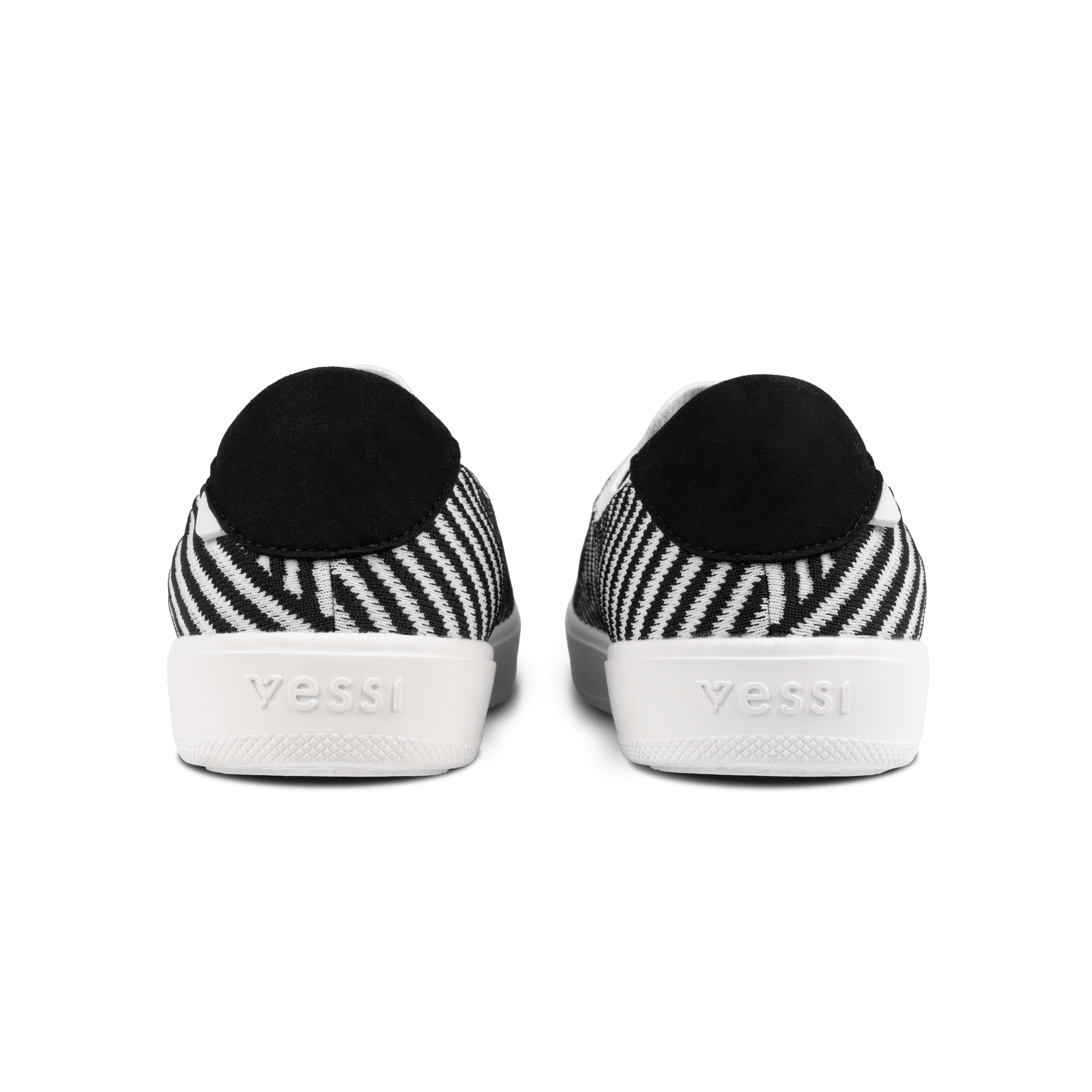 Women's Boardwalk Slip-On - White/Black Zigzag