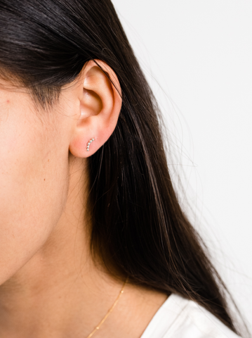 ABLE Caesar Stud Earrings - Silver