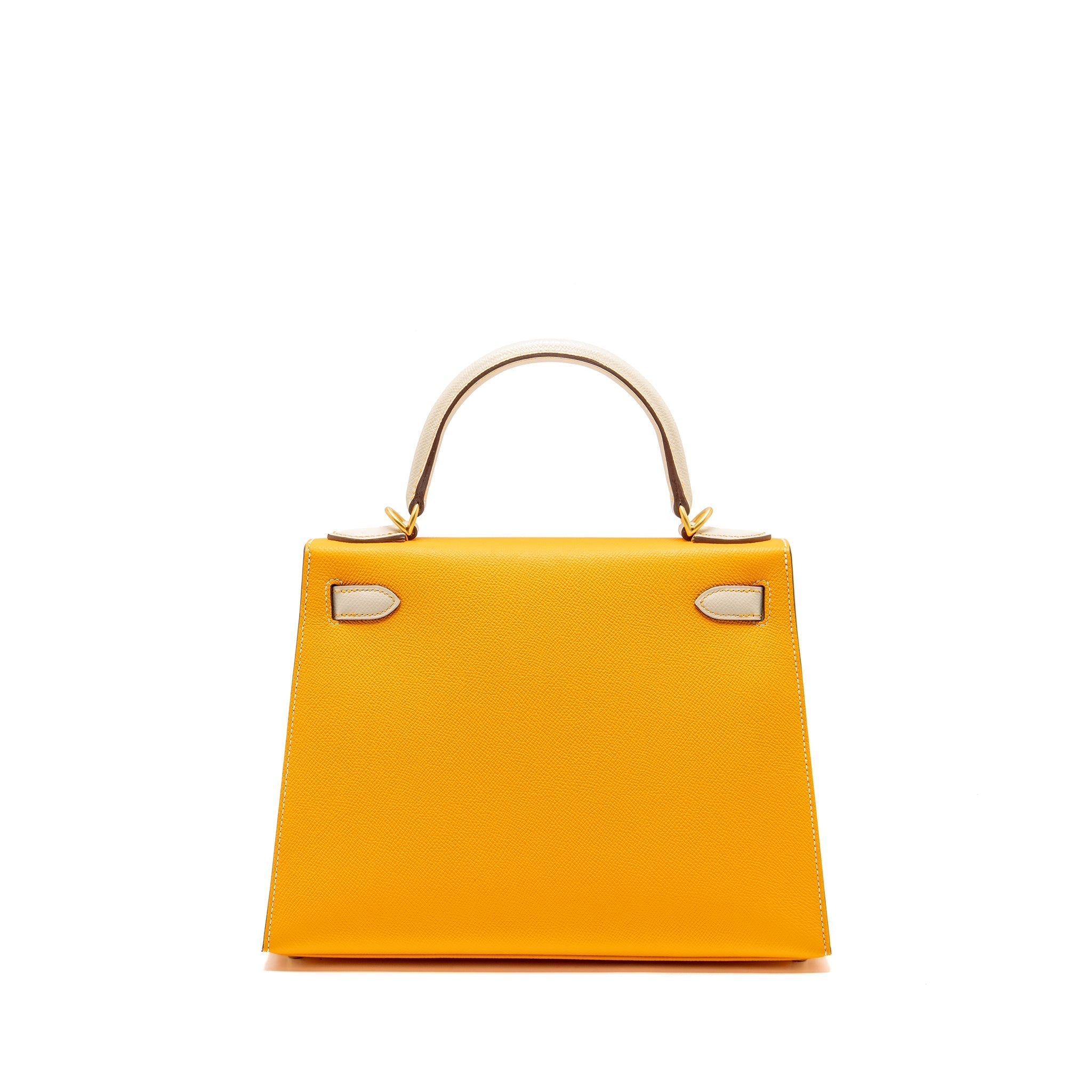 HERMES KELLY 28 SPECIAL ORDER EPSOM JAUNE D’OR/CRAIE BRUSHED GHW Secondary image