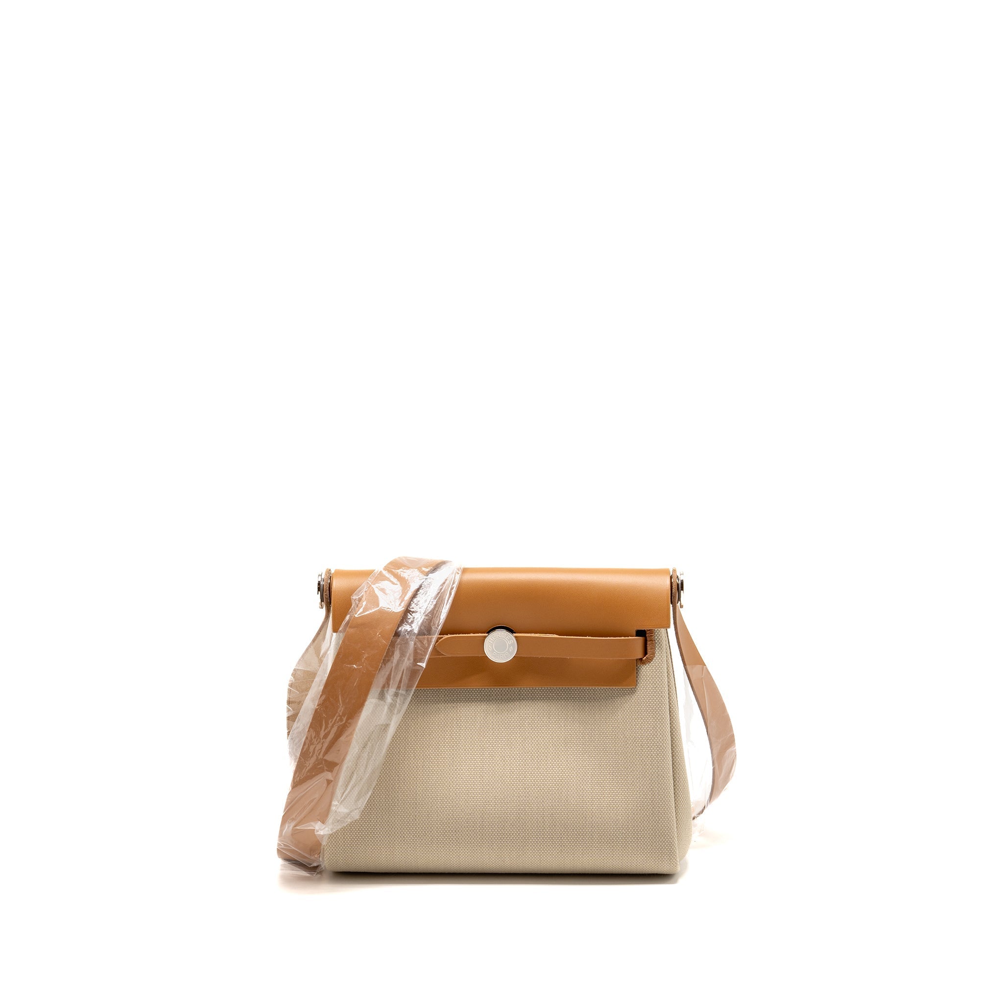 HERMES HERBAG MINI CANVAS/HUNTER LEATHER BETON / NATURAL SABLE SHW Main image