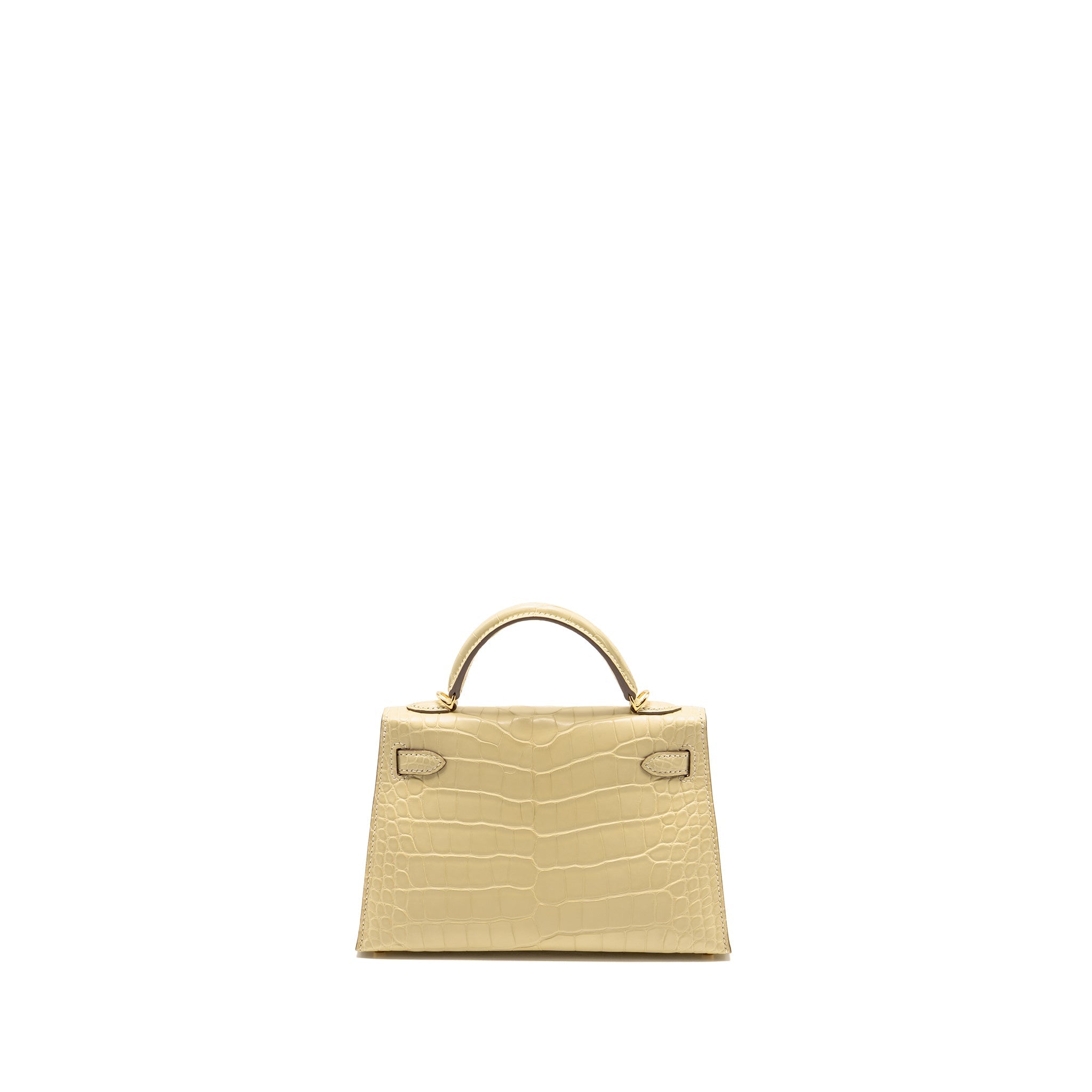 HERMES MINI KELLY II ALLIGATOR MISSISSIPPIENSIS MATT Y1 VANILLE GHW Secondary image
