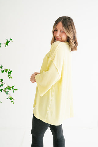 Forever Ideal Ribbed Top - Soft Yellow
