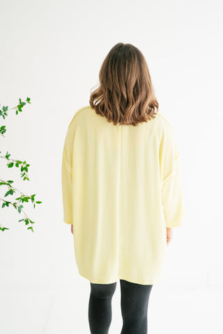 Forever Ideal Ribbed Top - Soft Yellow