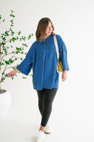 Forever Ideal Ribbed Top - Royal Blue