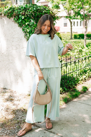 Boardwalk Days Striped Set - Mint