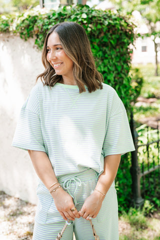 Boardwalk Days Striped Set - Mint