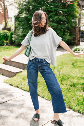 Pure Ease Relaxed Top - Heather Grey