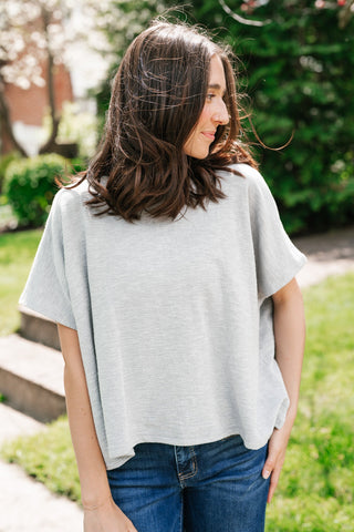 Pure Ease Relaxed Top - Heather Grey