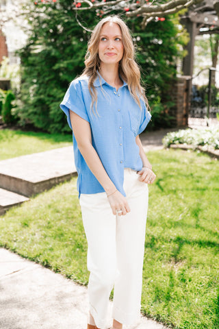 Standard Staple Button Front Top