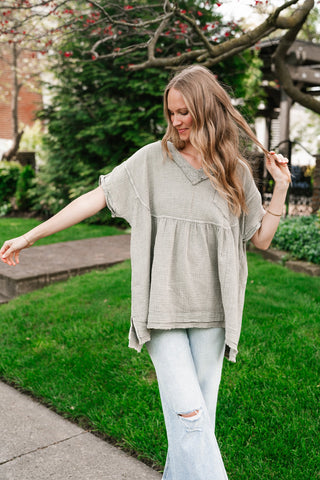 Meadow Path Babydoll Top