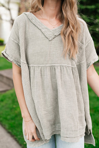 Meadow Path Babydoll Top