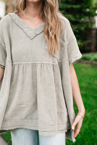 Meadow Path Babydoll Top