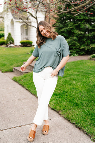 Simple Matter Pocket Front Tee - Deep Teal