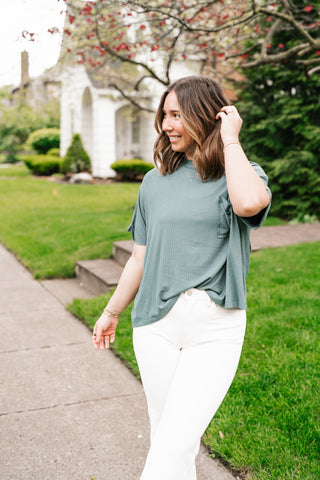Simple Matter Pocket Front Tee - Deep Teal