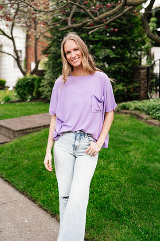 Simple Matter Pocket Front Tee - Lavender