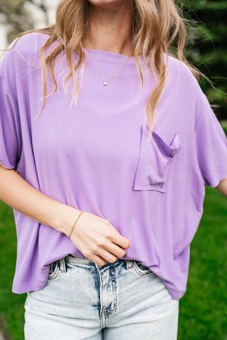 Simple Matter Pocket Front Tee - Lavender