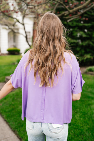 Simple Matter Pocket Front Tee - Lavender