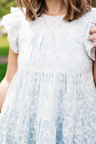 Morning Glow Eyelet Mini Dress