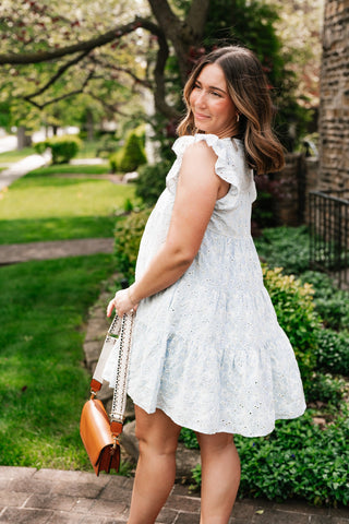 Morning Glow Eyelet Mini Dress