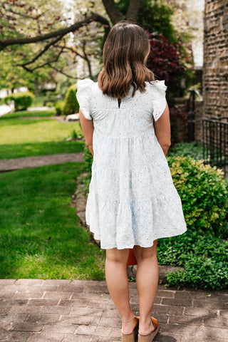 Morning Glow Eyelet Mini Dress